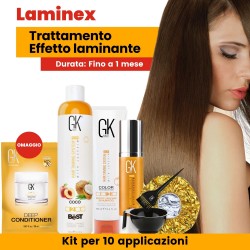 Kit GK Hair con THE BEST per trattamento cheratina di LAMINAZIONE capelli Laminex