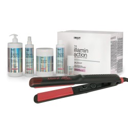 Kit 5 prodotti + piastra per trattamento laminazione capelli ILLAMIN ACTION ristrutturante laminante